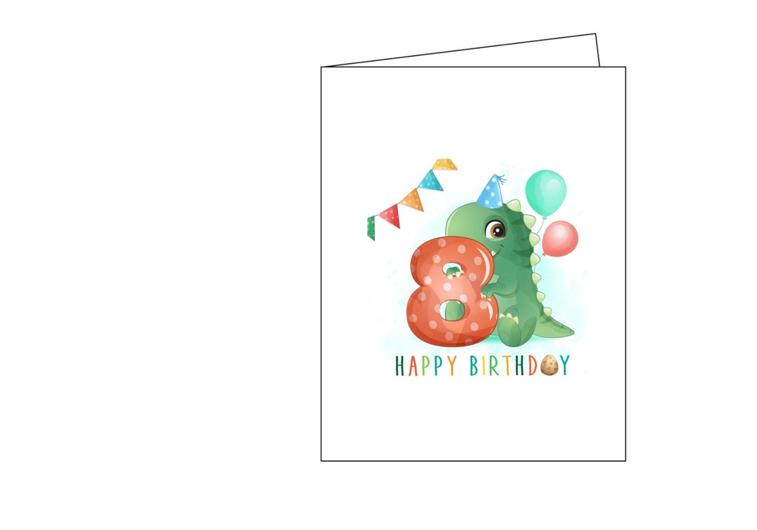 Happy Birthday, Happy Birthday Card, Birthday, 8th Birthday, Kids ...