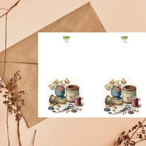 Set of 2 blank note cards. Inspirational, instant download, printable