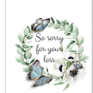 Tarjeta de simpatía, descarga instantánea, imprimible, tarjeta digital, mariposas, mariposa
