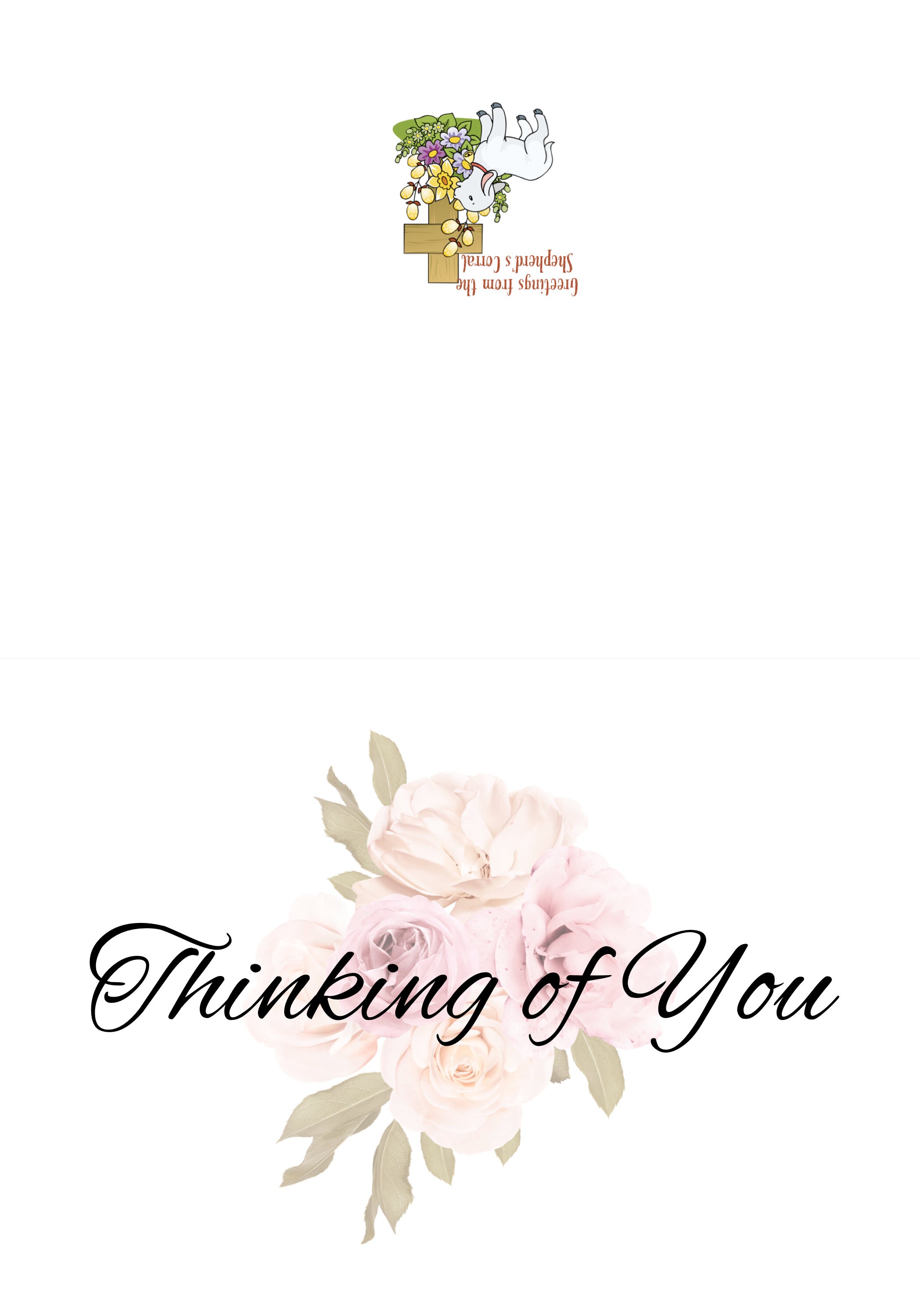 5x7 Thinking of You Blank Note Card Happy Thoughts Greeting | Etsy UK