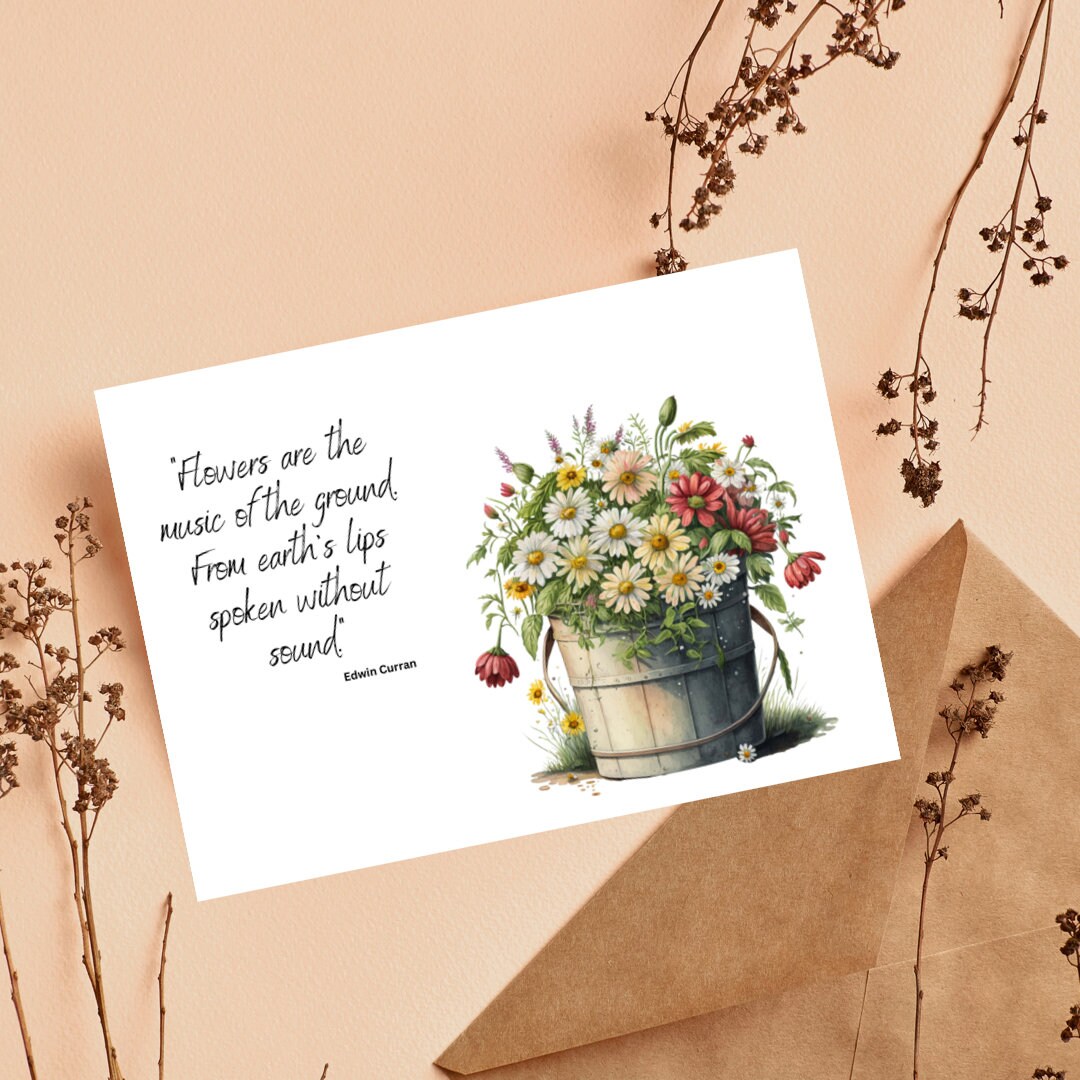 5x7 Blank Note Card, Instant Download, Printable, - Etsy