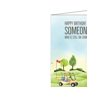 Feliz cumpleaños, tarjeta de cumpleaños, tarjeta de felicitación, tarjeta de golf, pensamientos felices, tarjeta digital, descarga instantánea, imprimible, cumpleaños
