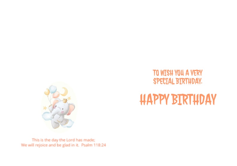 Baby Elephant, Cute Elephant, Printable, Greeting Card, Birthday Card ...