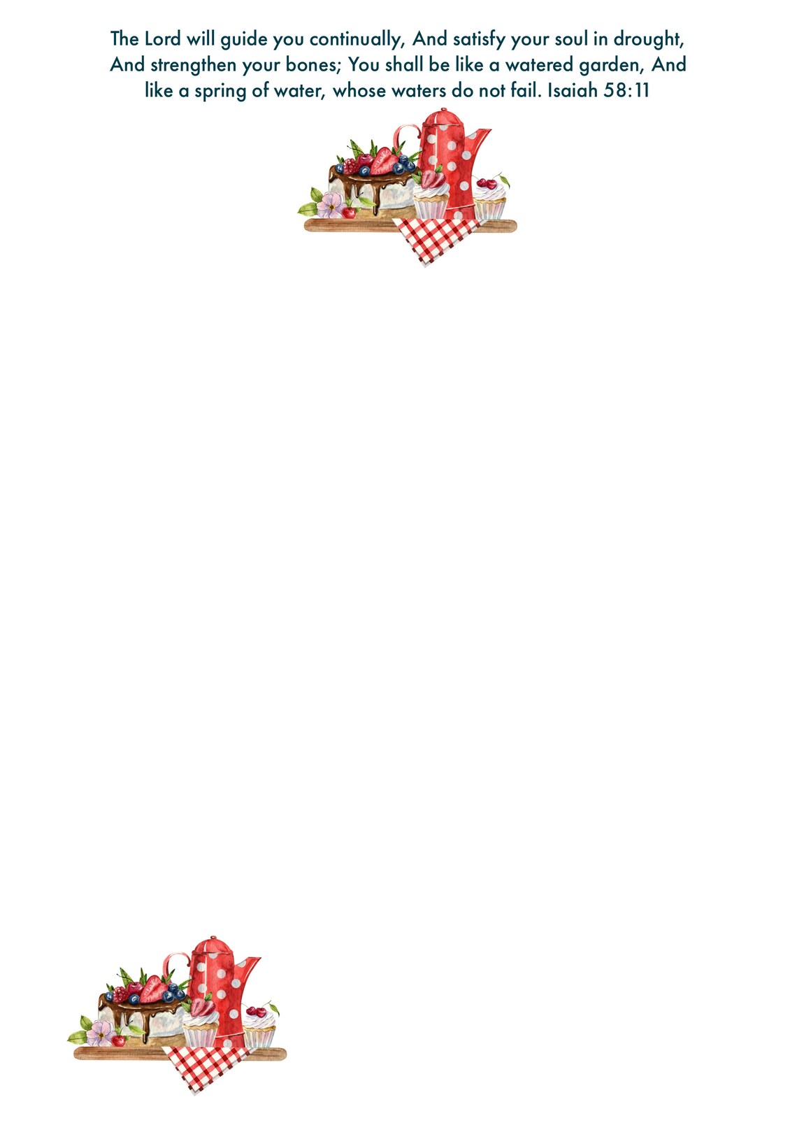 Blank Note Card, Printable Card, Greeting Card, Instant Download ...