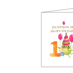 cartão de aniversário, cartão de feliz aniversário, cartão de um ano, pensamentos felizes. , cartão comemorativo, para impressão, download instantâneo, cartão digital