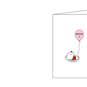 Pensando a te, pensieri felici, stampabile, download istantaneo, Orso, palloncino, biglietto digitale, biglietto di auguri,