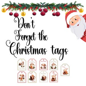 Christmas gift tags, 3.5x 3. 11 designs in all.