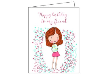 Happy birthday, birthday card,happy birthday card, greeting card, young adult, instant download, digital card, printable,