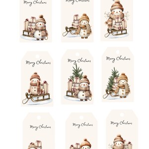 2x3 Christmas gift tags 9 designs