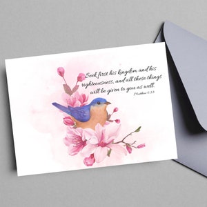 Blank note card, greeting card, bird, inspirational, instant download, printable,