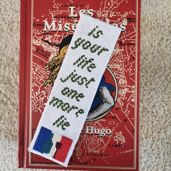 Les Miserables 'Drink With Me' Lyrical Bookmark Pattern