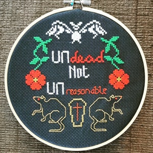 Undead Not Unreasonable BBC Dracula Cross Stitch Pattern