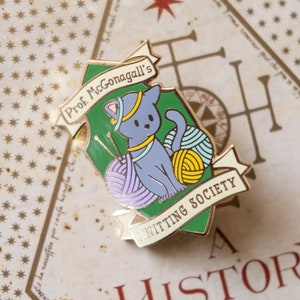 Knitting Society Enamel Pin, HP Inspired Pin Badge