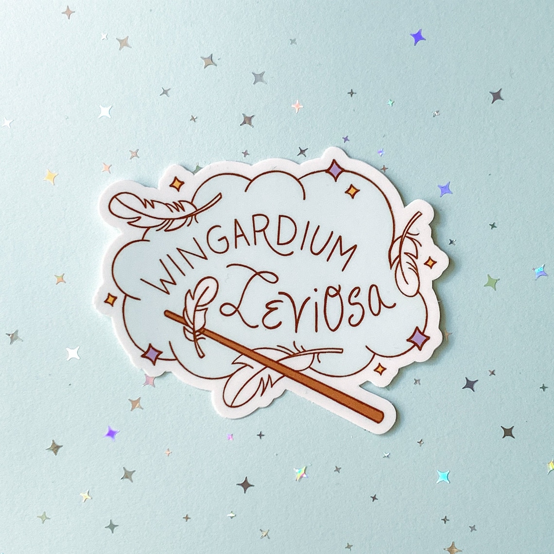 Wingardium Leviosa Spell Sticker Harry Potter Sticker Etsy España