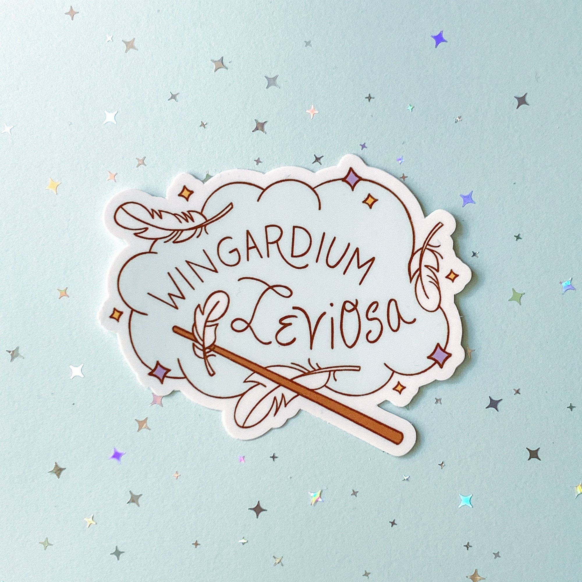 Wingardium Leviosa Spell Sticker, - Harry Potter Sticker Etsy