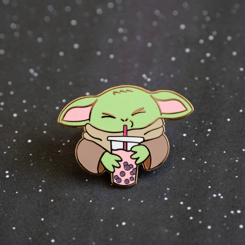 Boba Baby Yoda Enamel Pin Star Wars Baby Yoda Inspired Pin Etsy