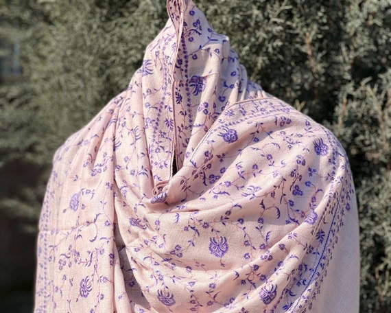 Original Handwoven Pashmina Shawl With Hand Embroidery Etsy