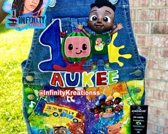 African American Inspired Kids Birthday Outfit - Custom Denim Birthday Set - Birthday Shorts Outfit