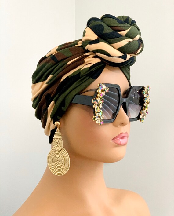 Pre-tied Headwrap (Camou) image_32152273-1674-4843-b5e4-  main image 4