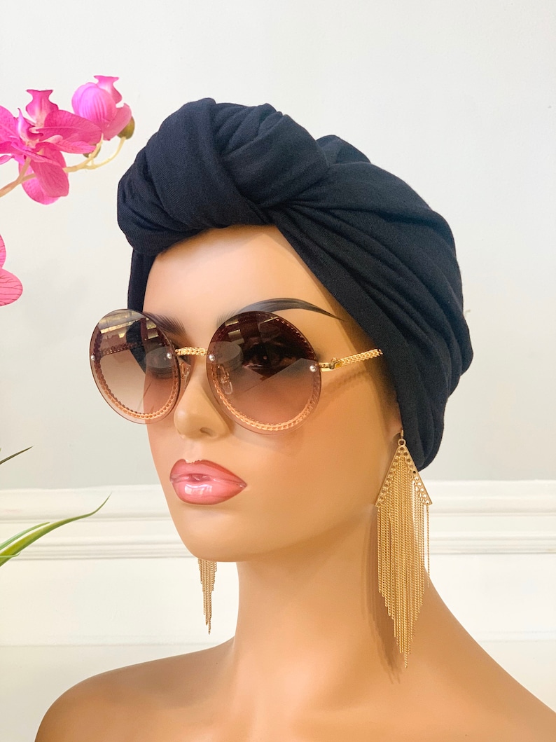 Pretied Knotted Turban Head Wraps For Women Hair Cover Gift For Loved Ones image 3