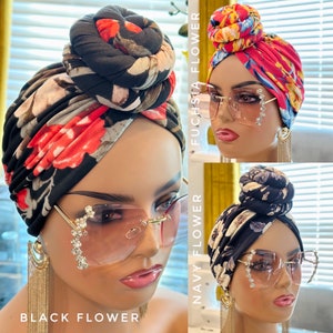 Pre-Tied Turban | Pretied Headwrap | Hair Loss Cover | Women Pretied Headwrap | Stay in Place Scarf