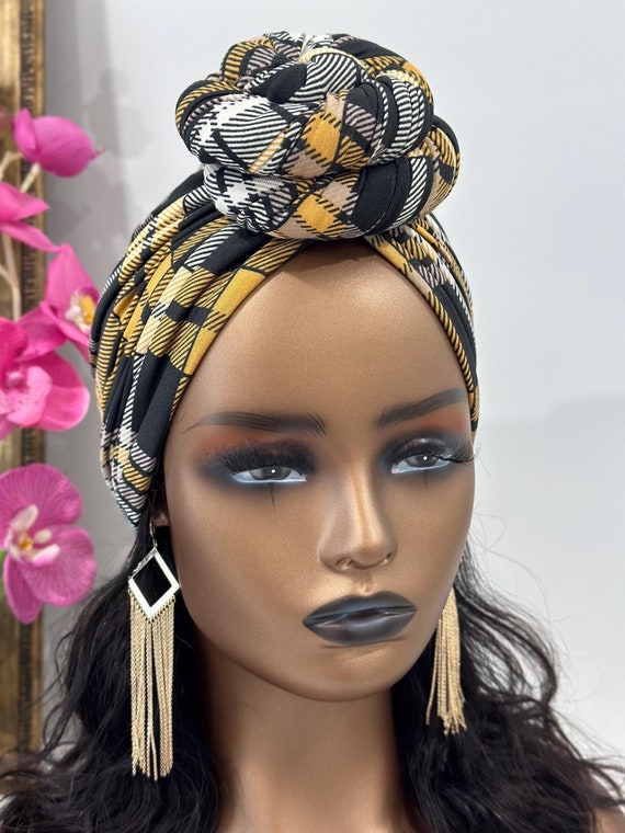 Turban Homemade Head Scarf Jibola Pretied Turban Stylish Head Wrap