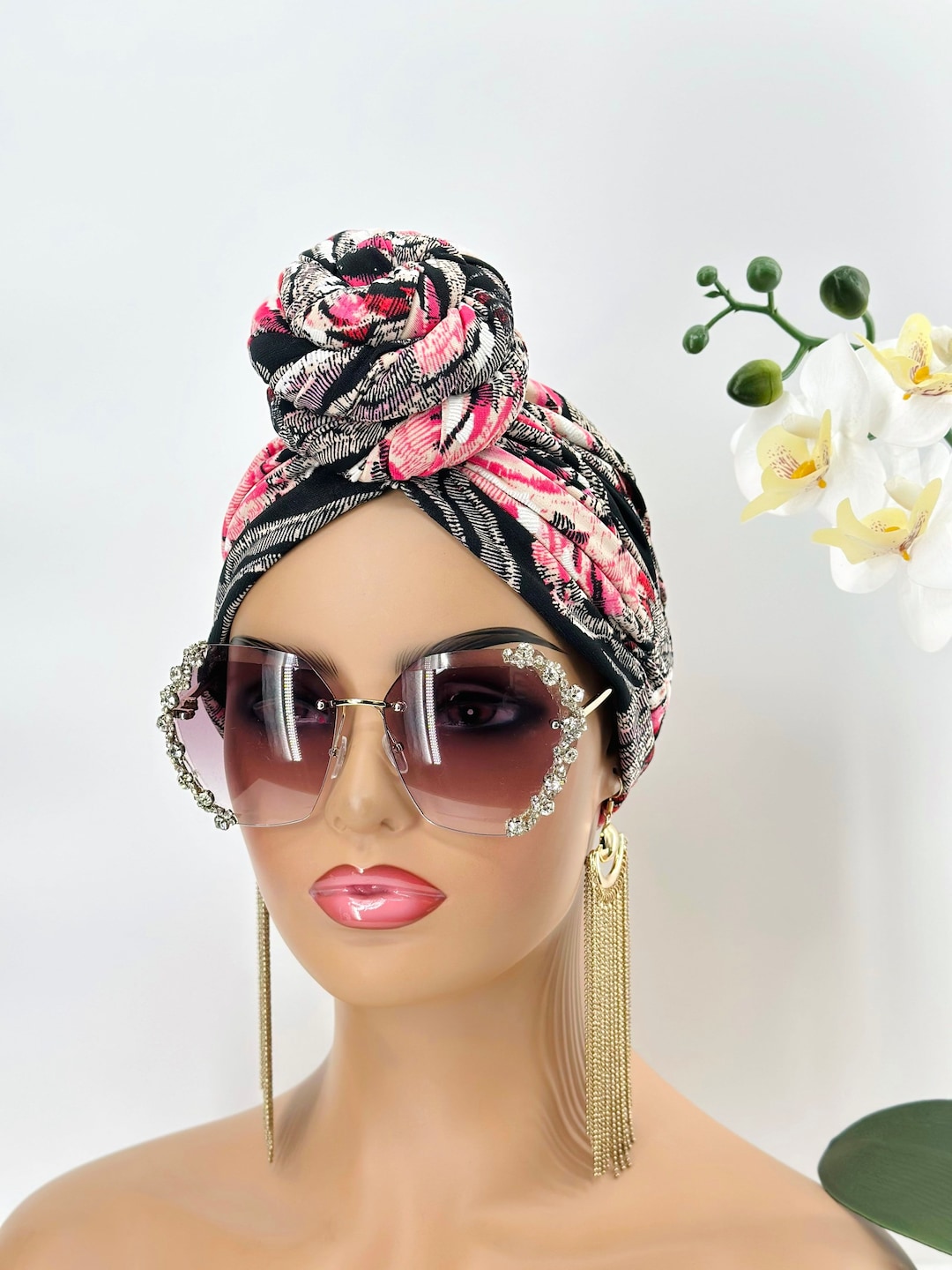 Pre Tied Turban Pre Tied Head Wrap Women Pretied Turban Head Wraps for