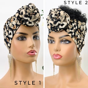Pretied Turban | Pretied Headwrap | Cap For Chemo | Alopecia Scarfs | Chemo Gifts For Wife, Mum | Christmas Hat