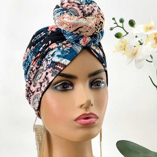Pretied Turban Pretied Head Wrap Women Pre Tied Scarf Etsy