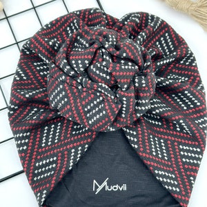 Pre-tied Turban | Pretied Headwrap | Flower-Design Headwrap | Turban Hat | Women Head Wrap | Alopecia Head Wraps
