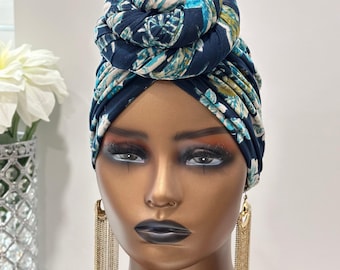SATIN LINED Pre-Tied Turban | Pretied Headwrap | Hair Loss Cover | Women Pretied Headwrap | Stay in Place Scarf