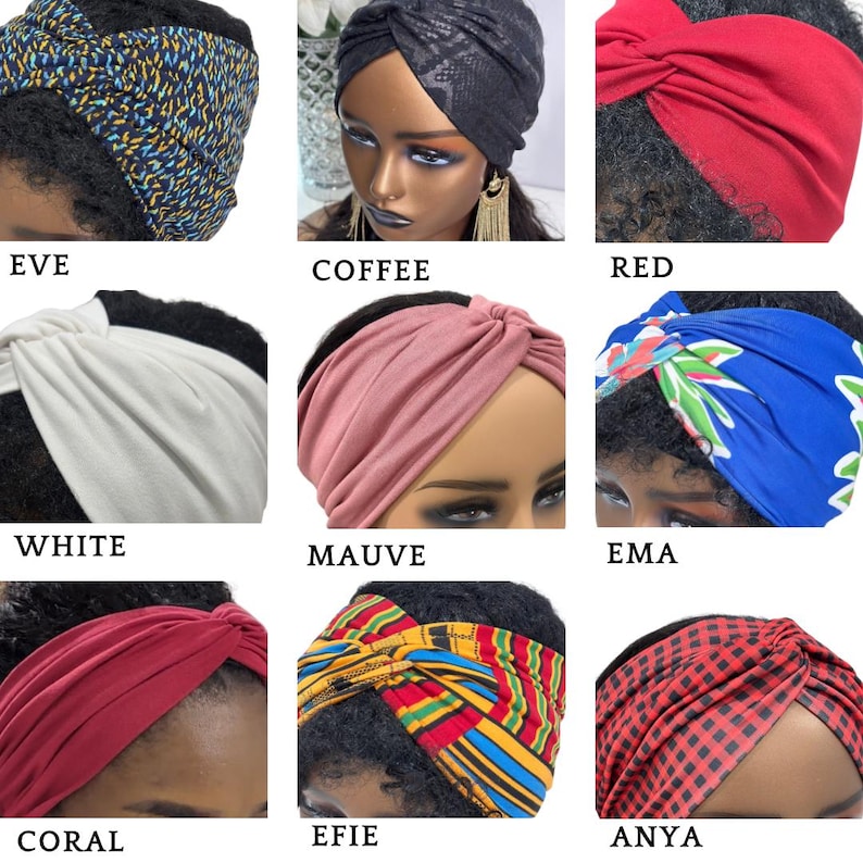 SATIN LINED Twist Headband | Wide Yoga Head Band | Workout Headband | Hair Accessories | Twist Turban image 3