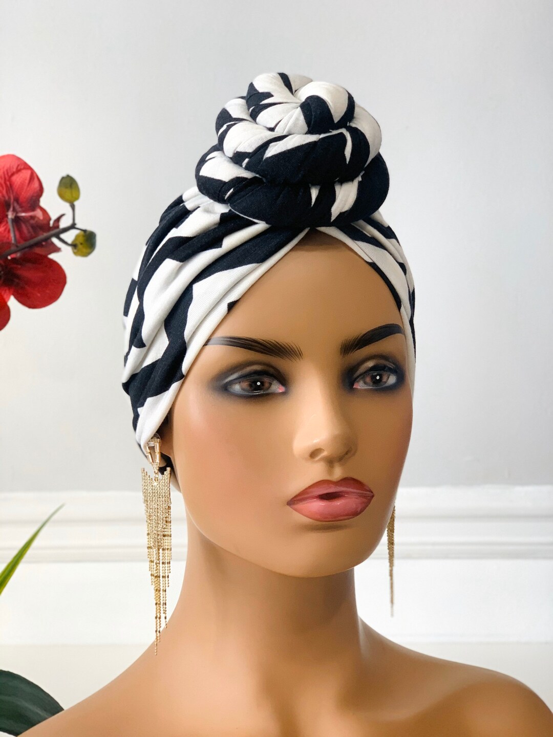 Pre Tied Turban Pre Tied Head Wrap Women Turban Head Wraps for Chemo
