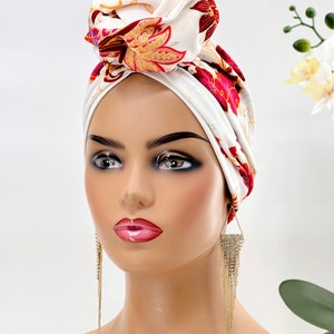 Pretied Turban Pretied Head Wrap Chemo Head Wraps Flower-design ...
