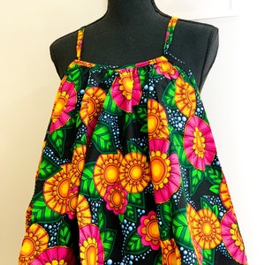 African Print Spaghetti Top | Ankara Outfit