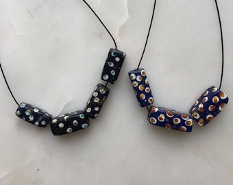 Spotted Clay Bead Necklace