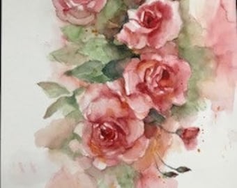 Roses Original Watercolor