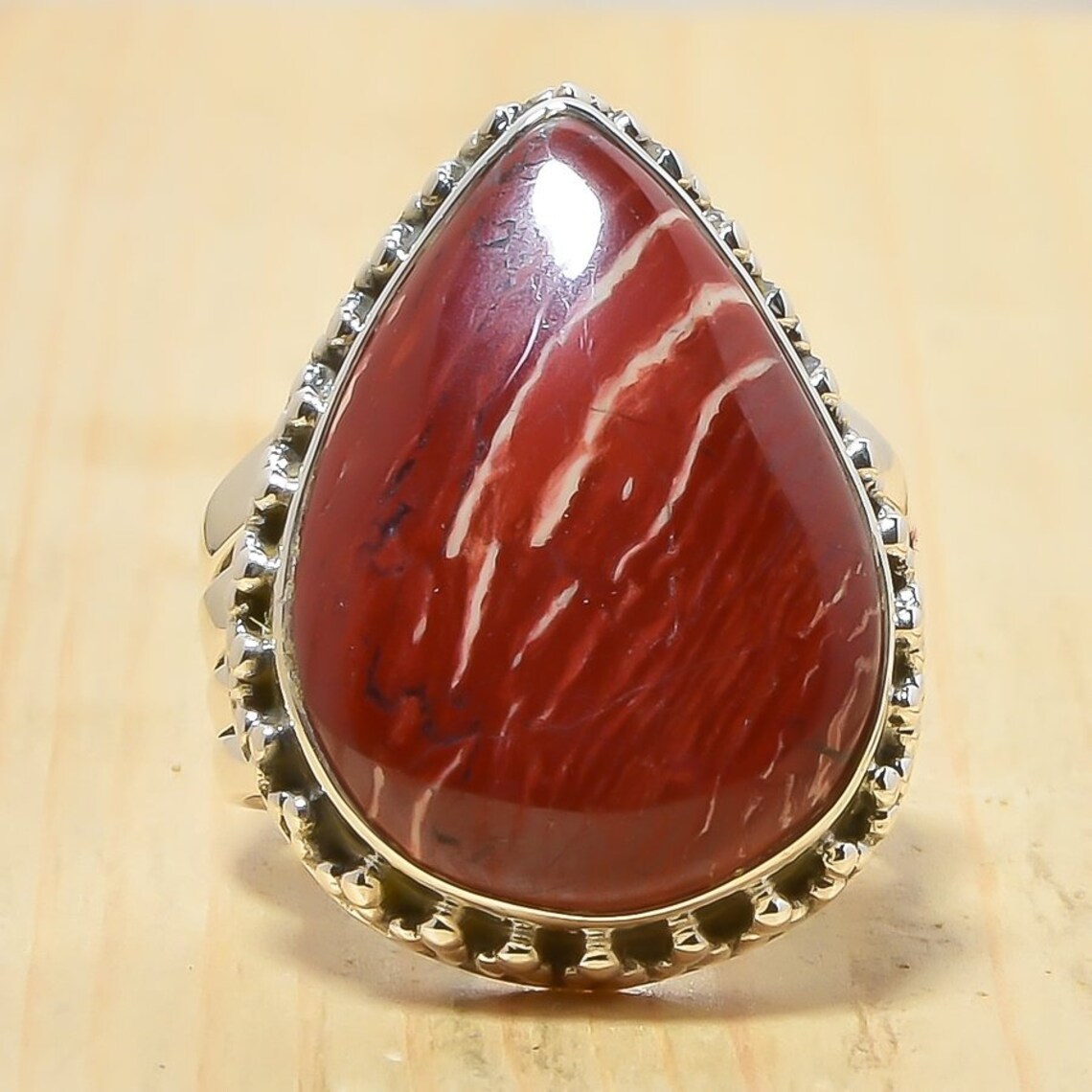 Red Jasper Rings Natural Ring Gemstone Ring Handmade Ring 925 Etsy