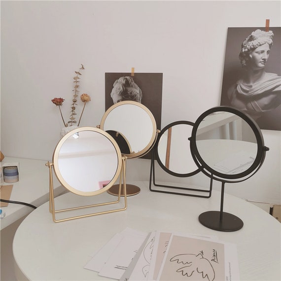 Fashion Table Mirror Simple Metal Makeup Mirror Mirror On Etsy