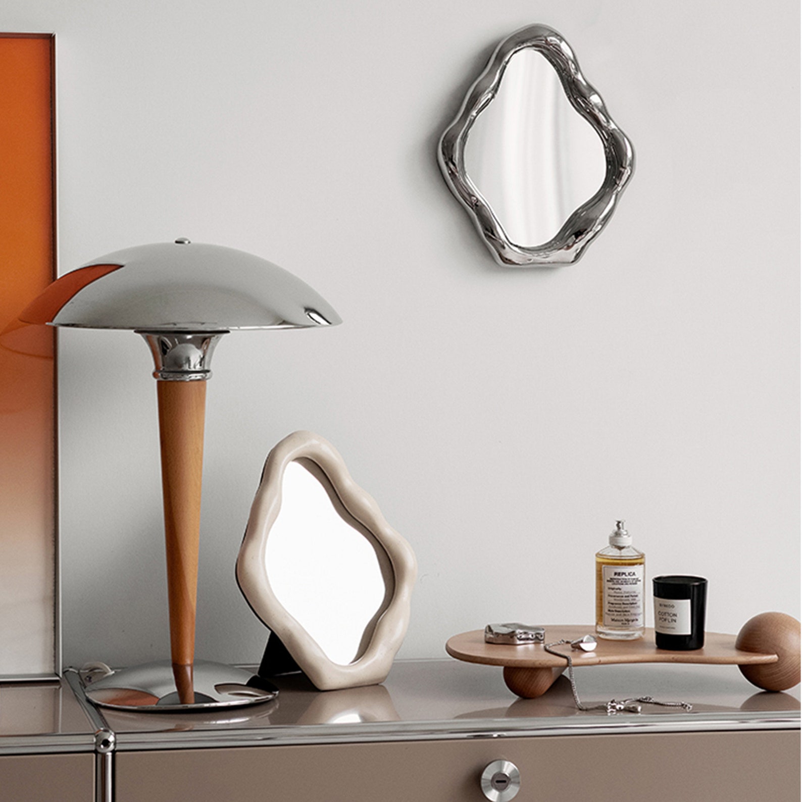 Desktop Mirrors Makeup Mirrors Simple Home Decoration Etsy