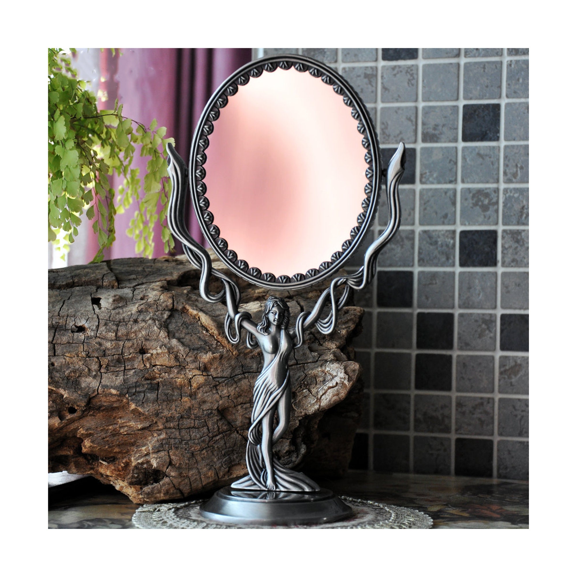 Makeup Mirror On Desk Luxury Table Mirror Retro Mirror On Etsy