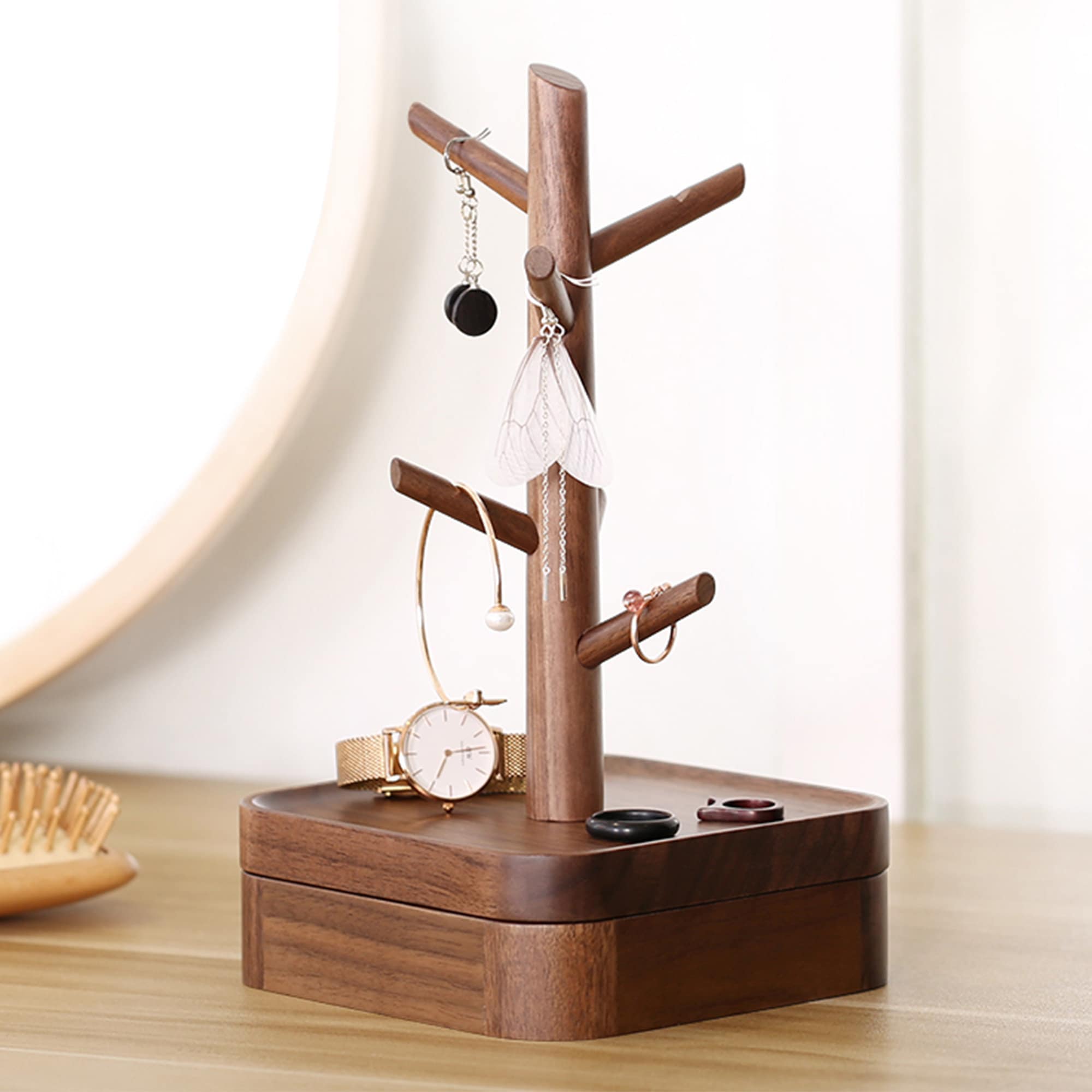 Wooden Jewelry Rack Necklace Display Rack Creative Etsy