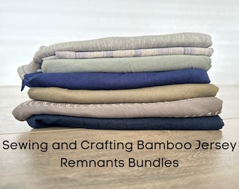 Bamboo Jersey Scrap Bundles, Buttery Soft Stretch Apparel Fabric Remnants, Fabric Scraps, Doll Making, Fabric Supply, Doll Clothes Fabric