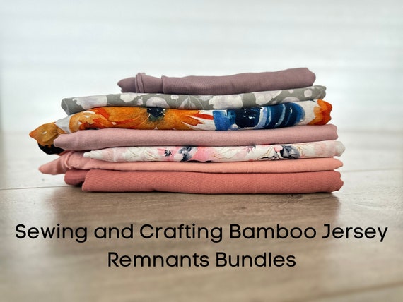 Bamboo Jersey Scrap Bundles, Buttery Soft Stretch Apparel Fabric Remnants, Fabric Scraps, Doll Making, Fabric Supply, Doll Clothes Fabric
