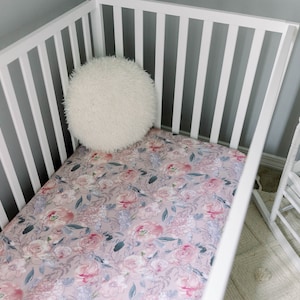 Floral Crib Sheets Pink Floral Crib Sheet Crib Bedding Set Baby Bedding Girl Nursery Fitted Crib Sheet