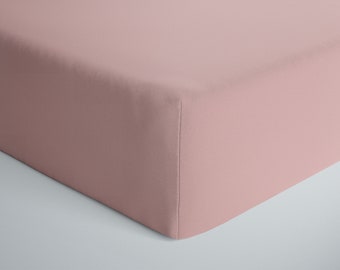 blush fitted crib sheet