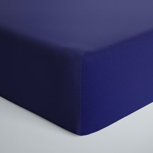 Indigo Blue Bamboo Crib Fitted Sheet, Navy Solid Crib Sheets, Baby Bedding, Crib Bedding Set, Baby Bedding, Boy Nursery