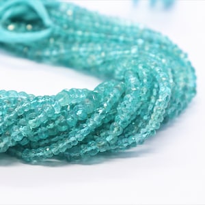 Natural Sky Blue Apatite rondelle beads 4-5 mm Apatite beads for jewelry Making Sky Blue Apatite beads strands Wholesale beads for jewelry