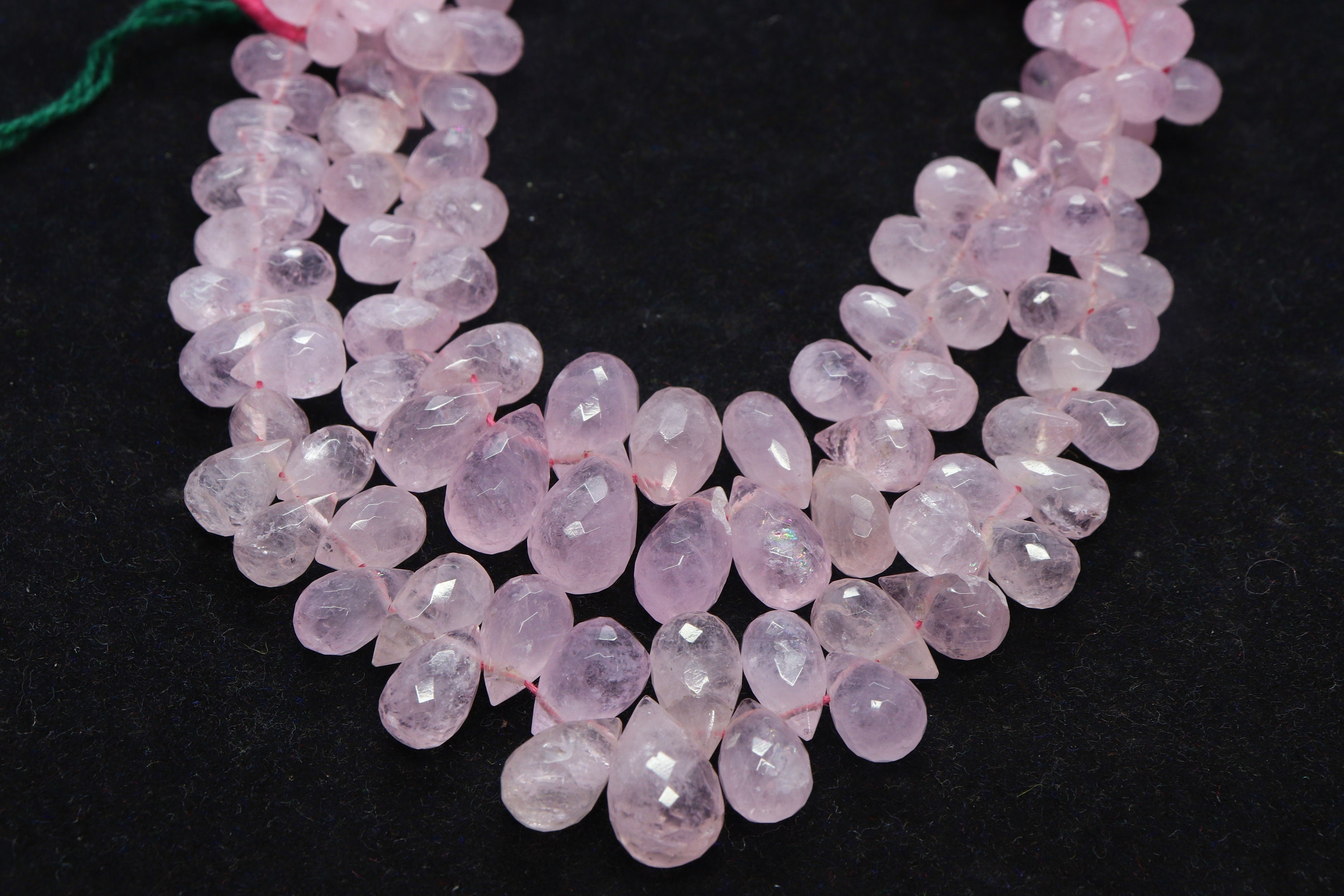 AAA quality Morganite faceted drop shape beads Morganite | Etsy