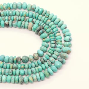 AAA Quality Arizona Turquoise Faceted Rondelle Beads Turquoise Rondelle Beads Tuquoise faceted bads Turquoise Beads Wholesale gemstone beads